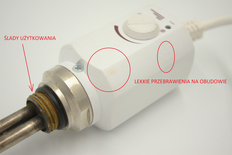 GRZAŁKA ELEKTR. DO GRZEJNIKA 1200W BIAŁA (GL01.1200WH) UŻYWANA